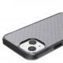 Przezroczysty pokrowiec ochronna z krzyżowym wzorem dla iPhone 13 - czarny