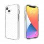 Przezroczysty pokrowiec ochronna z krzyżowym wzorem dla iPhone 13 mini - biały