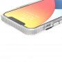 Przezroczysty pokrowiec ochronna z krzyżowym wzorem dla iPhone 13 mini - biały