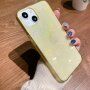 Przezroczysty pokrowiec z wymiennymi sercami dla iPhone 13 Pro Max - żółte