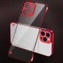 Matowy przezroczysty pokrowiec ochronna dla iPhone 11 Pro - czerwony
