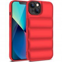 Pokrowiec ochronny z podkładkami dla iPhone 13 - czerwony