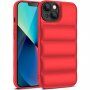Pokrowiec ochronny z podkładkami dla iPhone 13 Pro Max - czerwony