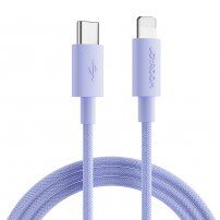Pleciony kabel dla ładowania i transmisji danych Joyroom PD 20W USB-C / Lightning dla iPhone / iPad / iPod / AirPods - 2 m - fioletowy