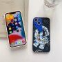 Miękki plastikowy pokrowiec astronautę z teleskopem dla iPhone 13 Pro - beżowe