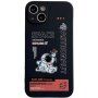 Miękki plastikowy pokrowiec astronautę dla iPhone 13 Pro Max - czarny