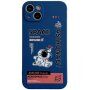 Miękki plastikowy pokrowiec astronautę dla iPhone 13 Pro Max - niebieskie