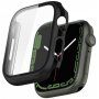 Metalowy pokrowiec ochronny ze szkłem hartowanym do Apple Watch 45mm - czarne