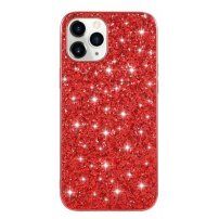 Pokrowiec ochronny z cekinami dla iPhone 12 / 12 Pro - czerwony