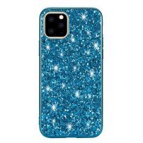 Pokrowiec ochronny z cekinami dla iPhone 11 Pro Max - niebieskie