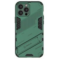Trwałe etui ochronne ze stojakiem do iPhone 13 Pro - zielone