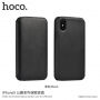 HOCO luksusowy pokrowiec flip ze skóry sztucznej dla Apple iPhone XS / iPhone X - czarny