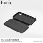 HOCO luksusowy pokrowiec flip ze skóry sztucznej dla Apple iPhone XS / iPhone X - czarny