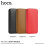 HOCO luksusowy pokrowiec flip ze skóry sztucznej dla Apple iPhone XS / iPhone X - czerwony