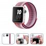 Pasek nylonowy w paski dla Apple Watch 42mm / 41mm / 40mm / 38mm - jagodowy