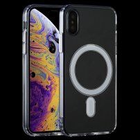 Etui z twardego plastiku z kołem magnetycznym do iPhone XS Max - przezroczyste