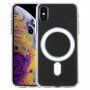 Etui z twardego plastiku z kołem magnetycznym do iPhone XS Max - przezroczyste