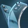 Półprzezroczyste etui przeciw odciskom palców z ramką z metaliczną powłoką do iPhone 11 - czarny