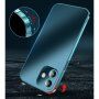 Półprzezroczyste etui przeciw odciskom palców z ramką z metaliczną powłoką do iPhone 11 - czarny