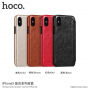 HOCO pokrowiec flip dla Apple iPhone XS / iPhone X - złoty