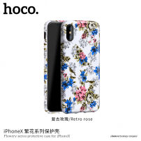 HOCO etui ochronne dla Apple iPhone XS / iPhone X - białe z kwiatami