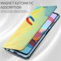 Pokrowiec flip ochronny z akwarelowym wzorem do iPhone 13 - fioletowy