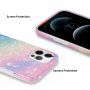 Etui odporne na uderzenia z teksturą skorupy do iPhone 11 - fioletowo-różowy