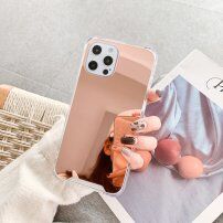 Etui z powierzchnią lustrzaną do iPhone 13 mini - różowo-złoty