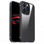 Przezroczyste etui odporne na uderzenia z teksturą karbonu do iPhone 13 Pro Max - czarny
