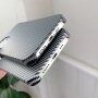 Etui ochronne z teksturą włókien karbonowych do iPhone 12 Pro Max - szaro-czarne