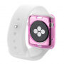 HAWEEL cienkie przezroczyste opakowanie / etui dla Apple Watch 38mm - różowe