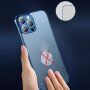 Matowy przezroczysty pokrowiec ochronna dla iPhone 11 Pro - złote