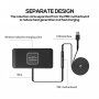 Bezprzewodowa ładowarka samochodowa z kablem USB dla iPhone - czarna