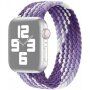 Nylonowy pasek z kolorowym wzorem warkocza do Apple Watch Ultra 49mm / 46mm / 45mm / 44mm / 42mm - XS - fioletowy