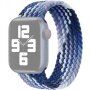 Nylonowy pasek z kolorowym wzorem warkocza do Apple Watch Ultra 49mm / 46mm / 45mm / 44mm / 42mm - XS - niebieskie