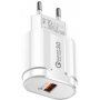 Szybkoładujący adapter 18W QC 3.0 do stojaków bezprzewodowych - biały