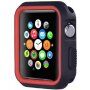 Pokrowiec ochronny silikonowy dla Apple Watch 42mm - czarno-czerwony
