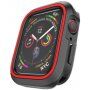 Pokrowiec silikonowy do Apple Watch 40mm - czarny - czerwony