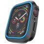 Pokrowiec silikonowy do Apple Watch 40mm - czarny - niebieski