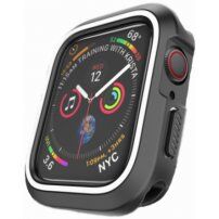 Pokrowiec silikonowy do Apple Watch 40mm - czarny - biały