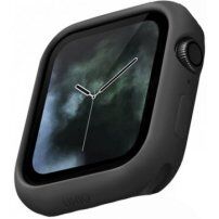 Uniq Lino pokrowiec silikonowy dla Apple Watch 44mm - czarne
