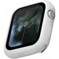 Uniq Lino pokrowiec silikonowy dla Apple Watch 44mm - biały