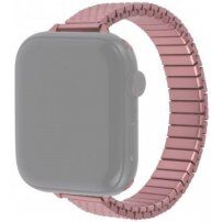 Cienki elastyczny pasek ze stali nierdzewnej do Apple Watch Ultra 49mm / 46mm / 45mm / 44mm / 42mm - różowo-złoty