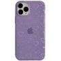 Przezroczysty pokrowiec z wymiennymi sercami dla iPhone 11 Pro Max - fioletowy