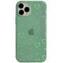 Przezroczysty pokrowiec z wymiennymi sercami dla iPhone 11 Pro Max - zielone