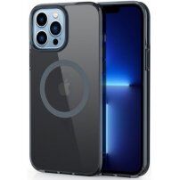 Błyszczący przezroczysty pokrowiec z MagSafe dla iPhone 13 Pro - czarny