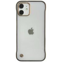 Matowy przezroczysty pokrowiec ochronna dla iPhone 11 - złote