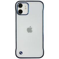 Matowy przezroczysty pokrowiec ochronna dla iPhone 11 - niebieskie