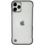 Matowy przezroczysty pokrowiec ochronna dla iPhone 11 Pro - srebrny