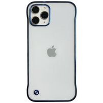 Matowy przezroczysty pokrowiec ochronna dla iPhone 11 Pro Max - niebieskie